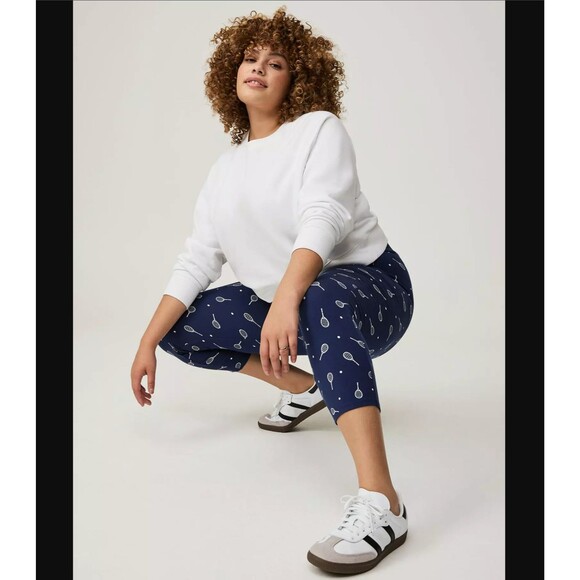 torrid Pants - Torrid Crop Pocket Legging 3x 22 24 Tennis Medieval Blue High Rise Stretch NWT